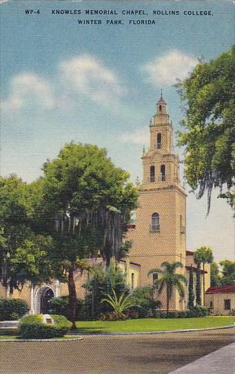 Florida Winter Park Knowles Memorial Chapel Rollins College 1952