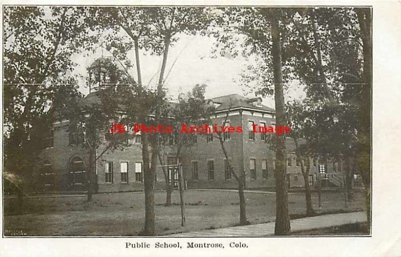 CO, Montrose, Colorado, Public School Building Exterior View, Johnson & Wright
