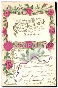 Old Postcard Fantasy Flowers