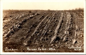 Real Photo Postcard 5,000 Acres Turner Falls, Oklahoma Cultivated Rocks