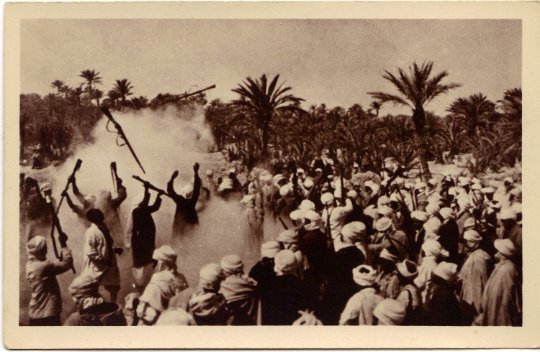 Algeria Scenes ET Types Fantasia Guerrilla Warfare Gun Battle Vintage Real Photo