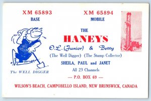c1960 Campobello Island New Brunswick Canada Postcard Wilson's Beach Haneys Base