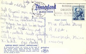 Disneyland, 1970, Castle, Message, The Majgic Kingdom,  Old Postcard