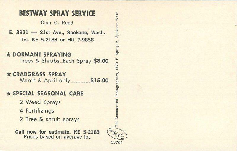 1950s Spokane Washington Bestway Spray Service Chevrolet Flatbed Truck Advert