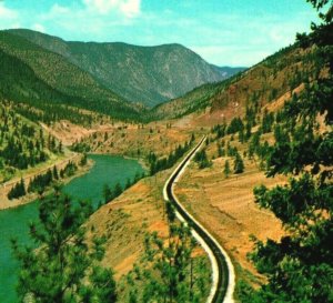 Thompson River Trans-Canada Highway British Columbia Canada Chrome Postcard UNP