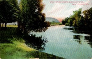 Wisconsin New London Wolf River Showing Mosquito Hill 1907