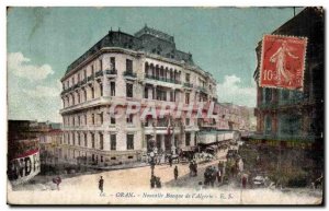 Oran Algeria Postcard Old New bank & # 39Algerie