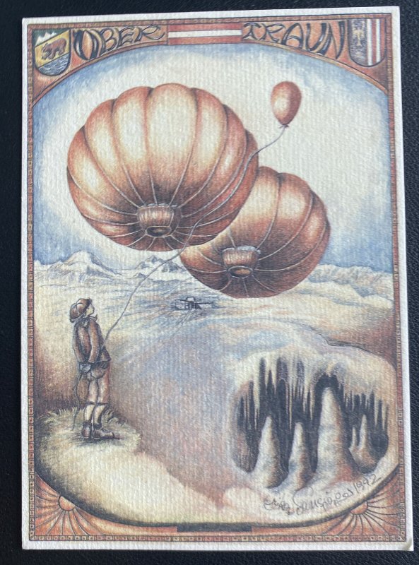 Mint Austria Picture Postcard Obertraun Balloon Aviation Fair