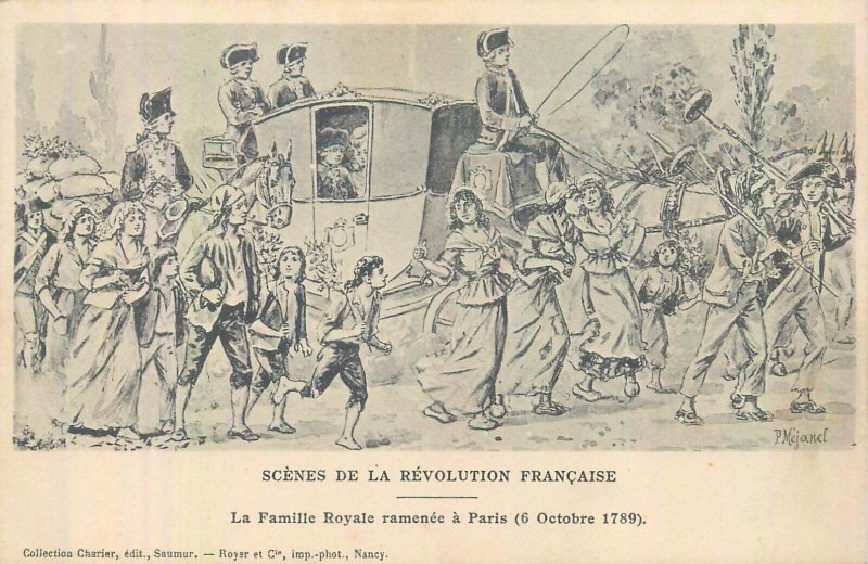 France history scenes from the French revolution illustrator P. Mejanel 1900 