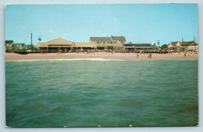 Postcard DE Rehoboth Beach Strauss Amusement Section Franklins Pop Moore's AE11