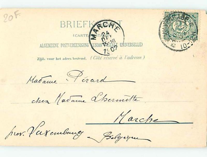 1902 foreign PEACEFUL RIVER FLOWING PAST THE CHURCH HL7256