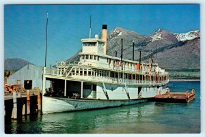 CARCROSS, Yukon Canada ~ RIVERBOAT TUSHI at Dock 4 x 6 Postcard