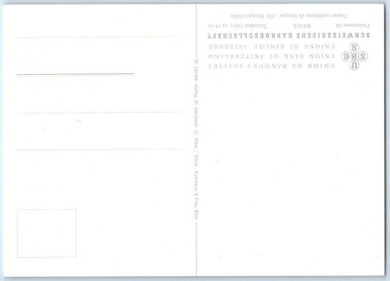 BASEL, SWITZERLAND  Illustrated Map Postcard 4 x 6 Postcard  Great Graphics