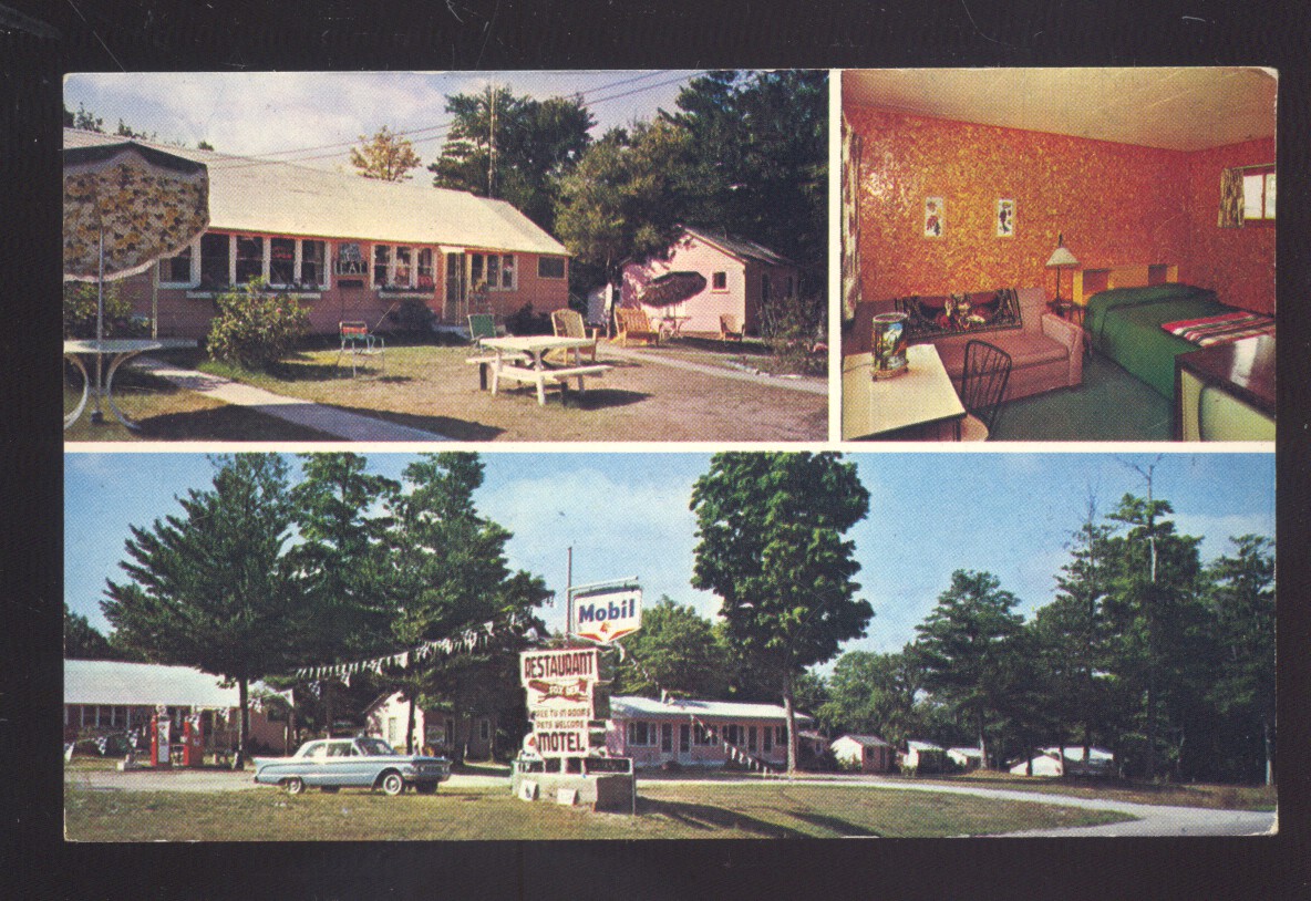 Hulbert Michigan 1963 Ford Fairlane GAS Station FOX DEN Motel OLD