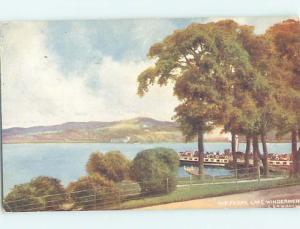 Divided-Back LAKE WINDERMERE SCENE Ambleside - Bowness UK o0951