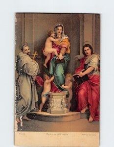 Postcard Madonna dell'Arpie By Andrea del Sarto, Florence, Italy