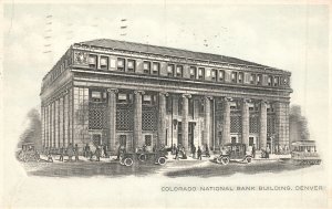 Vintage Postcard 1918 National Bank Historical Building Denver Colorado CO