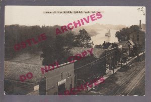 Omro WISCONSIN RPPC c1910 STEAMBOAT Steamer MAIN STREET nr Oshkosh Berlin WI