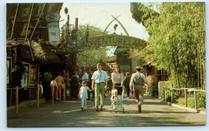 DISNEYLAND, Anaheim CA~ TIKI ROOM  Adventureland Entrance c1960s ~1-278 Postcard
