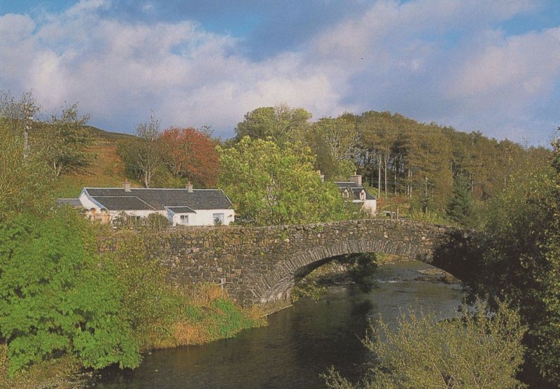 Aros Bridge Isle Of Mull Scottish Postcard