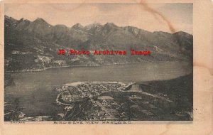 Canada, British Columbia, Kaslo, Bird's Eye View Of City