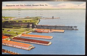 Vintage Postcard 1946 Chesapeake and Ohio Terminal, Newport News, Virginia