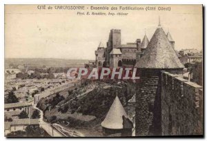 Postcard Old Cite Carcassonne Set of Fortilications West Coast