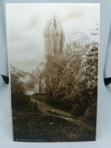 Vintage Rp Postcard Wallace Monument Stirling Scotland Posted 1942