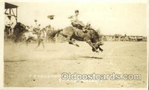 F. Stevenson, Leaving Sure Shot, Real Photo Western 1936 very light crease ri...