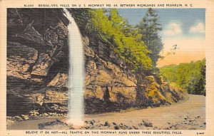 Bridal Veil Falls between Highlands and Franklin - Highlands, North Carolina ...