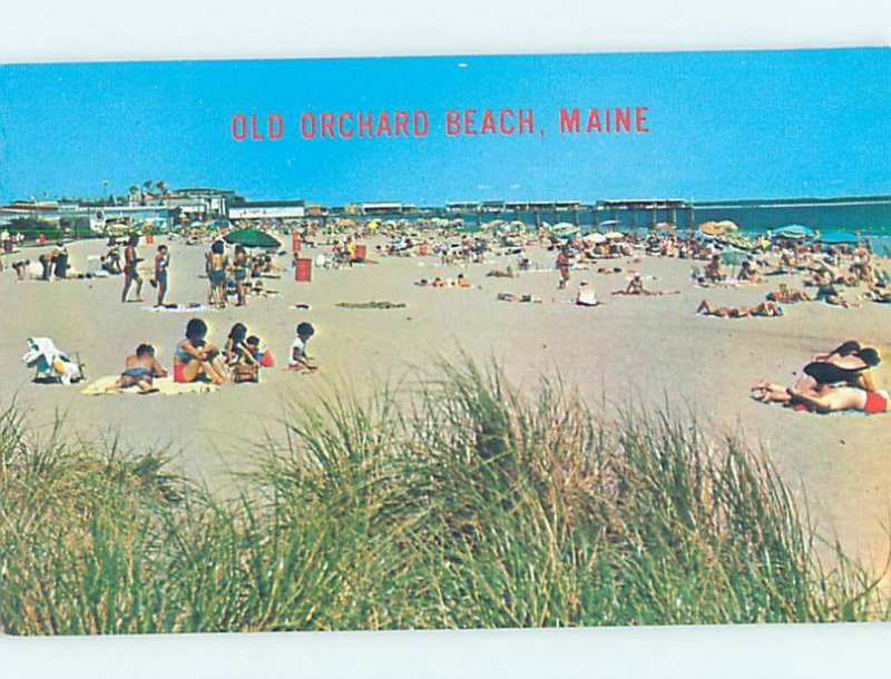 Pre-1980 BEACH SCENE Old Orchard Beach Maine ME AE9126