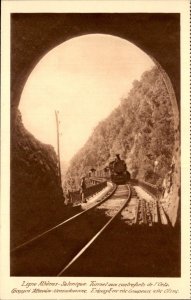 Athens Greece Train Tunnel Foothills of Oeta c1900-20s Vintage Postcard