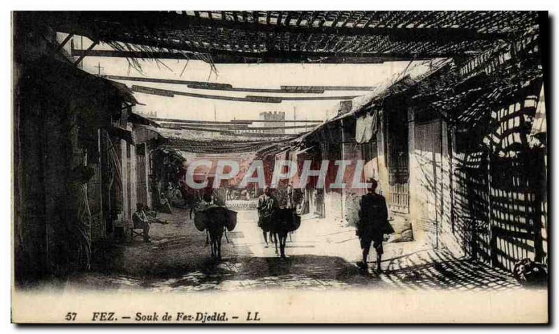 Old Postcard From Fez Fez Souk Djedid