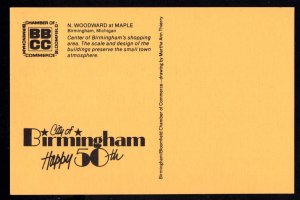 MI BIRMINGHAM Happy 50th City N Woodward at Maple drawing Martha Ann Thierry