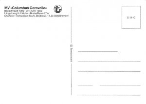 MV Columbus Caravelle Ship Postcard