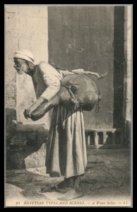 Egypt  Vintage Unused Postcard Old  Water Seller Water Carrier Costumes