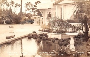 Miami Florida Trailer Grove, Entrance, Real Photo Vintage Postcard U8091