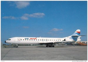 AIR INTER Airlines Caravelle Super-12 Jet Airplane, Paris-Orly , France , 80-90s