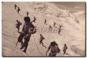 Old Postcard Maneuvers In High Mountain Alpine Hunters Army