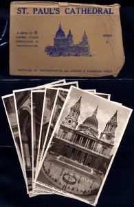 Great Britain 6 St. Paul's Cathedral London postcard package series B