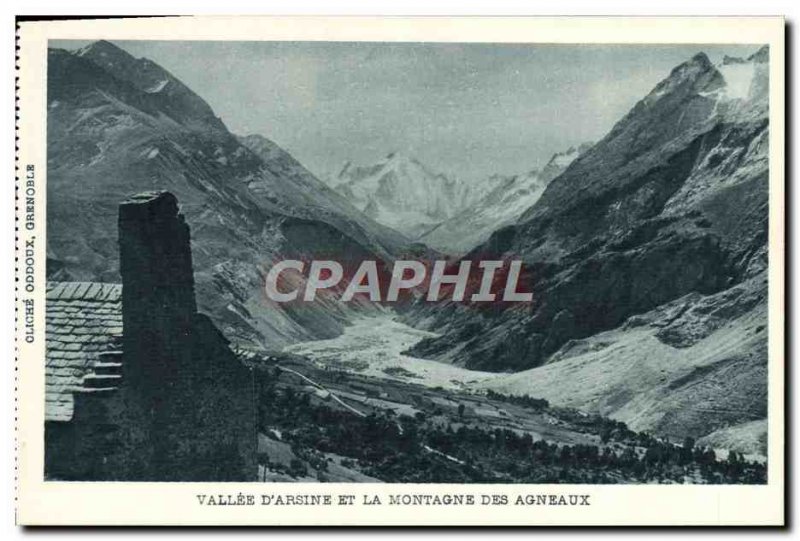 Old Postcard Vallee D & # 39Arene And The Mountains Of The Lambs