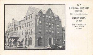 J73/ Wilmington Ohio Postcard c1920s The General Denver Hotel  159