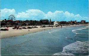 Vtg Daytona Beach FL Concessions Midway Bandshell Boardwalk 1960s Postcard