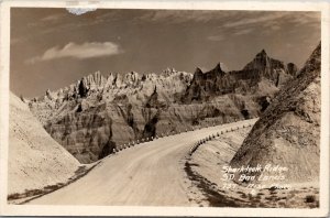 Sharktooth Ridge SD Badlands of South Dakota Rise Photo Postcard Y7