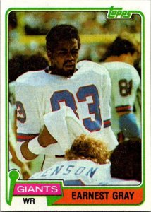 1981 Topps Football Card Earnest Gray New York Giants sk10280