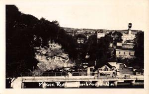 Sherbrooke Quebec Canada Magog River Real Photo Antique Postcard K54829