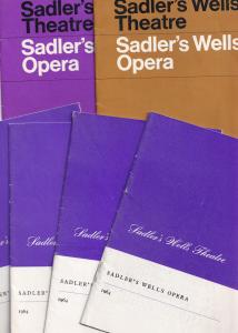 Sadlers Wells Opera 6x 1960s Cinderella etc Theatre Programme s