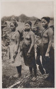 Vietnam Indo China Antique Real Photo Women Postcard