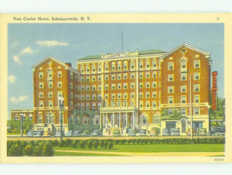 Unused Linen VAN CURLER HOTEL Schenectady New York NY hr7295@