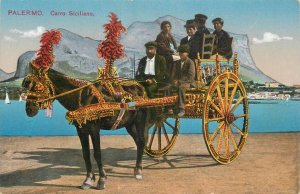 Italy Palermo Sicilian traditional carriage festival decoration